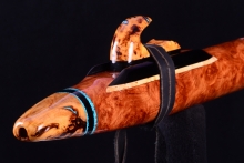 Amboyna Burl Native American Flute, Minor, Low D-3, #I44F